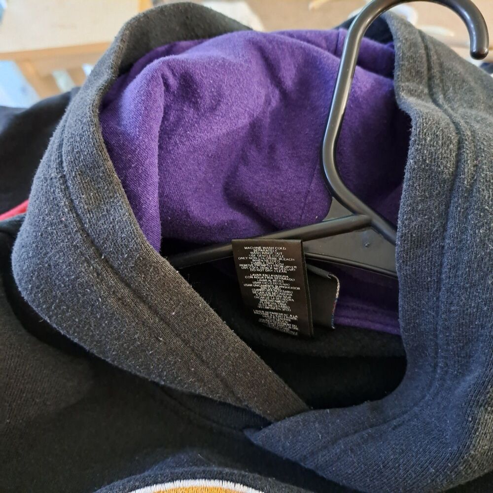 Baltimore Ravens Hoodie Sweatshirt Youth XL 18/20 black  NFL Football Pullover - Picture 7 of 7